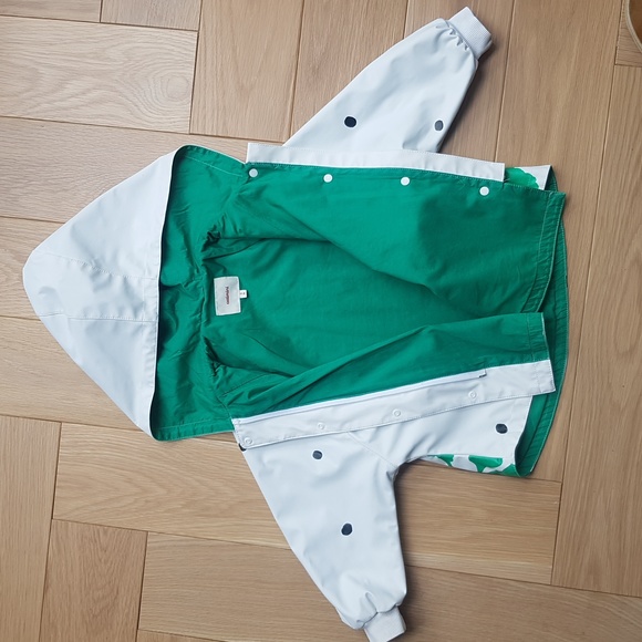 Girl-Catimini Cute Black Cat Oilskin Raincoat - Botanical Garden (3Y) - Picture 3 of 9